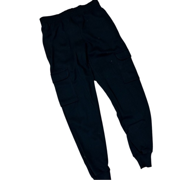 Highland Black Cargo Pants with Elastic Cuffs - Picture 3 of 5